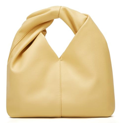 Slouchy Suede Crescent Crossbody Purses Women Cute Hobo Bags Trendy Satchels Underarm Shoulder Bag Travel Tote Handbag 2026 - color: D Pu Yellow-have Strap