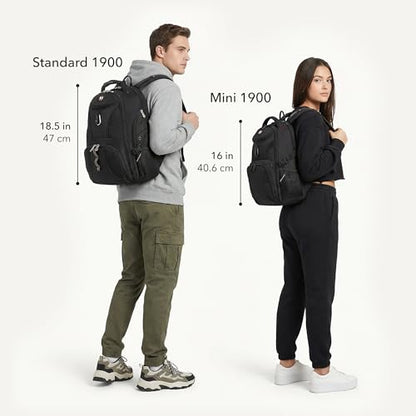 SWISSGEAR 1900 ScanSmart Laptop Backpack, Fits Most 17-Inch Laptops, TSA-Friendly Lay-Flat Design, RFID Protection, and Tablet Pocket, Black, 31L, 18.5-Inch - color: Sting Grey Ballistic