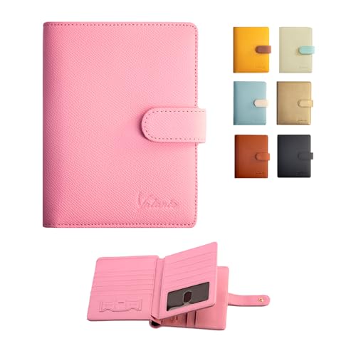 Valante 3-fold RFID AirTag travel passport wallet with 21 pockets and card slots (Soft Pink, 6 * 4 inch) - color: Soft Pink