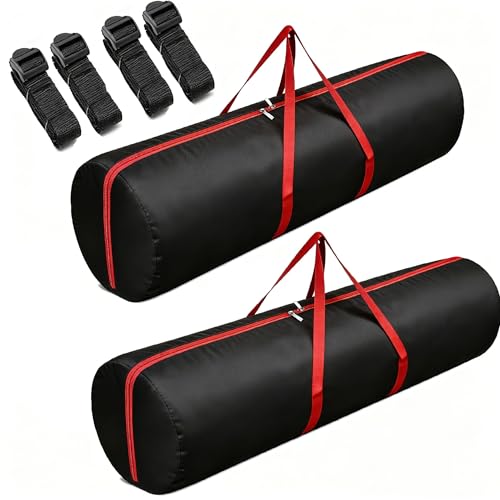 Extra Large 600D Oxford Waterproof Sports Duffle Bag | 2-Way Zippers | 47.2×14.9 Inch Large Foldable Storage Bag for Folding Bed, Mattress, Duvet, Camping Chair, Beach Umbrella (2 Pack) - size: 48*15 inch