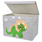 Foldable Large Kids Toy Chest with Flip-Top Lid, Collapsible Fabric Animal Toy Storage Organizer/Bin/Box/Basket/Trunk for Toddler, Children and Baby Nursery (Triceratops) - color: Triceratops