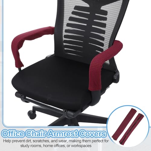 PATIKIL 18x4.3 in Office Chair Armrest Covers, 1 Pair Office Chair Arm Covers Long Computer Chairs Arm Rest Cover with Zipper Removable Rest Slipcover Hand Rest Protector, Pine Green - color: Pine Green, size: 18"