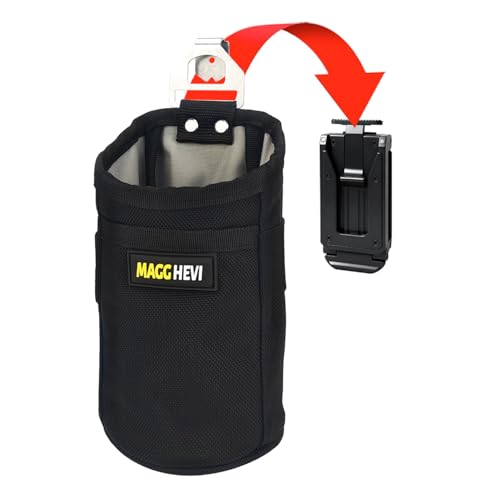 [MAGG HEVI] Nail & Screw Pouch with Belt Clip, Tools Organizer Pouch Bag with Snap Spring Closure for Men, Electrician, Carpenter, HVAC Tech, Technician, Handy Man, Plumber and Contractor - size: Long Straight Version