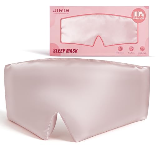 Silk Sleep Eye Mask for Side Sleeper Men Women, Eye Mask Sleeping 100% 22 Momme Pure Mulberry Silk for Night Sleep, Travel, Face-Hugging Padded Eye Cover for Sleeping with Adjustable Band-Pink - color: Pink