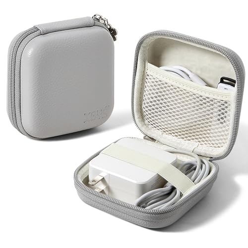 Charger Case for Macbook, Portable Tech Electronic Organizer Bag, Small Travel Storage Pouch for Laptop Accessories, MacBook Power Adapter, Charging Cords, USB Drives, Power Bank (Grey, M) - color: Grey, size: M