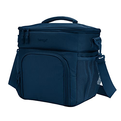 Bentgo Prep Deluxe Insulated Multimeal Bag - Lunch Box Bag, Holds 5 Meals, Premium Insulation up to 8 Hrs, Durable, Water-Resistant - Large Capacity For Adult Meal Prep (Navy Blue) - color: Navy Blue