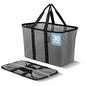 CleverMade EcoBasket Collapsible Tote Basket – Reusable Grocery Tote - color: Gray/Black, size: 30l - 3 Pack