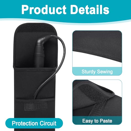 Shappy 2 Pcs Heat Resistant Hair Tools Bag Curling Iron Travel Case Cover Neoprene Flat Iron Holder Travel Case and Silicone Mat Pouch for Hot Hair Tools Storage Organizer(Classic Style) - style: Classic Style