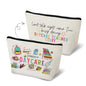 Daycare Teacher Makeup Bag for Purse, Kindergarten Teacher Gifts Cosmetic Bag Travel Toiletry Bag for Women, Preschool Teachers Appreciation Gifts Zipper Makeup Pouch - color: Teacher