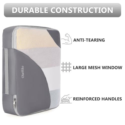 8 Set Packing Cubes for Travel, Grey - color: Ash, size: 8 Set