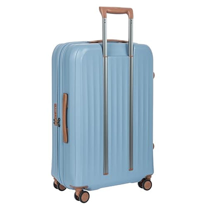 Bric's Taormina Ultra-Light Checked Luggage – Expandable Hard Shell Suitcase with TSA Lock, Anti-Tamper Zippers & 360 Spinner Mobility Wheels - 27 Inch, Sky Blue - color: Sky Blue, size: Checked-Medium