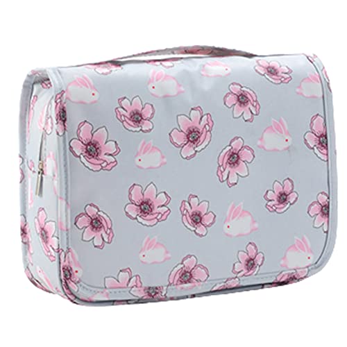 L & FY Hanging Travel Toiletry Bag Women's Cosmetic Organizer Makeup Case Pouch Men's Shaving Kits With Hook, Handle (Cute Rabbit) - color: Cut Rabbit, size: Compact Size