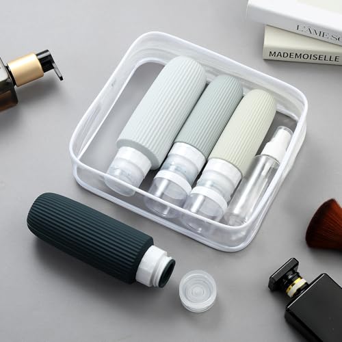 Mrsdry 16 Pack Travel Bottles for Toiletries, Large 6oz Silicone Travel Containers, Leak Proof Refillable Liquid Shampoo And Conditioner Travel Essentials - color: Grey, size: Large