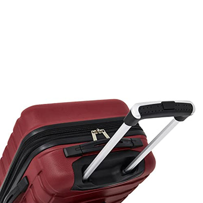 Wrangler 4 Piece Miami Luggage and Packing Cubes Set, Red - color: Red, size: 4 Piece Set