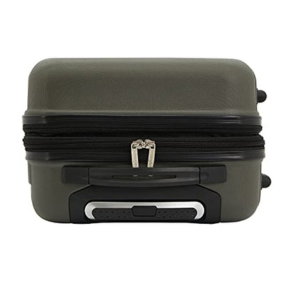 Wrangler 4 Piece Miami Luggage and Packing Cubes Set, Olive Green - color: Green, size: 4 Piece Set
