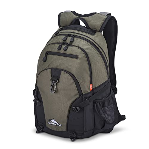 High Sierra Loop-Backpack, Travel, or Work Bookbag with tablet-sleeve, Olive, One Size - color: Olive