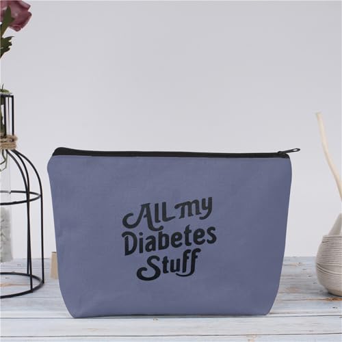 Medicine Storage Pouch with Diabetes, Medicines Bag, and Medical Supply Designs, White Canvas Zipper Cases, Multi-Use Functionality (Gift for Birthdays, Graduation, Christmas) (Style G) - style: Style G