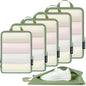 BAGAIL 6 Set Ultralight Compression Packing Cubes Packing Organizer for Travel Accessories Luggage Suitcase Backpack - color: Matcha Green70D, style: Mesh Pattern