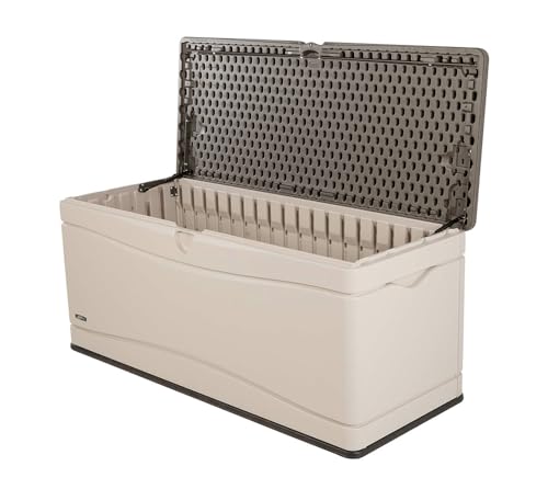 LIFETIME 60012 Extra Large Deck Box, 130 Gallon, Desert Sand/Brown - color: Desert Sand/Brown, size: 130 Gallon