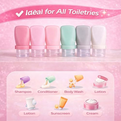 1 oz Travel Bottles, Leakproof Silicone Squeeze Bottle Mini Travel Size Container for Toiletries Lotion Shampoo and Conditioner Liquid Salad Dressing to go Condiment, TSA Approved, 4 Pack - color: Black, Grey, White, Clear, size: 1 oz