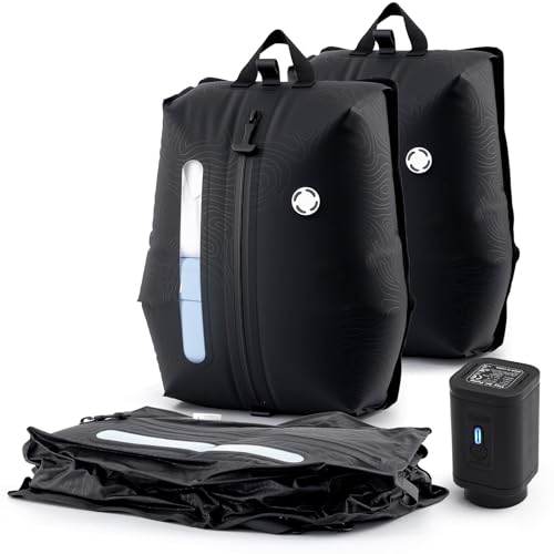 TAILI Travel Vacuum Compression Storage Bags with Wireless Pump -Vacuum Seal Bags (2Pack) for Travel Essentials, Space Saving, Wear-resistant & Waterproof Packing Cubes backpack for Clothing& Luggage - size: 2 Pack