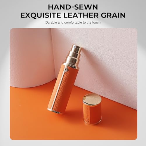 kuangre 10ml Atomizer Perfume Spray Bottle, Empty Cologne Dispenser, Portable Sprayer Travel Essentials for Many Scenes Gifts. - color: Starry Orange-10ml