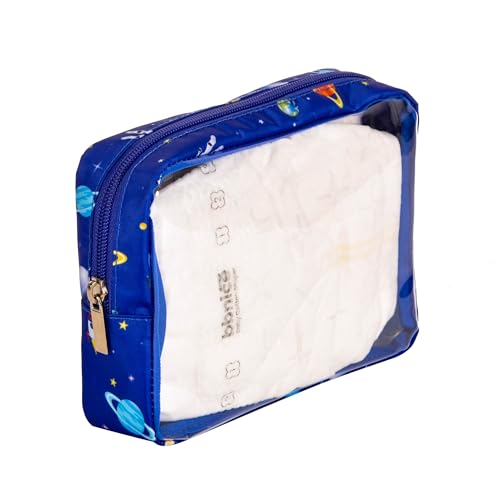 Remobia Hicol TSA Approved 5-Piece Diaper Bag Organizer Pouch Set Clear Waterproof TPU Kids Toiletry Storage Set Travel Packing Clutch Cube Bags for Baby Nursing(Astronaut) - color: Astronaut