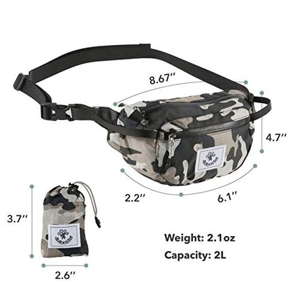 4Monster Hiking Waist Packs Portable,Water Resistant Fanny Bag with Adjustable Strap,Lightweight Crossbody Chest Bag Slim Bag - color: Army Green