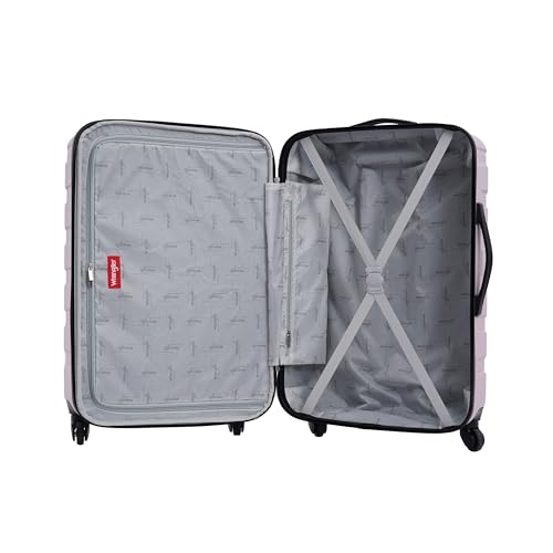 Wrangler 4 Piece Miami Luggage and Packing Cubes Set, Burnished Lilac - color: Burnished Lilac, size: 4 Piece Set