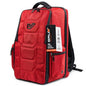 Gruv Gear Travel Laptop Backpack, 20L Red Tech Backpack with Modular Storage Shelves, Dual Access Pockets & TSA-Friendly Design, Compact Carry-On Backpack for Work, Travel & Everyday Carry - color: Red/Carbon Fiber