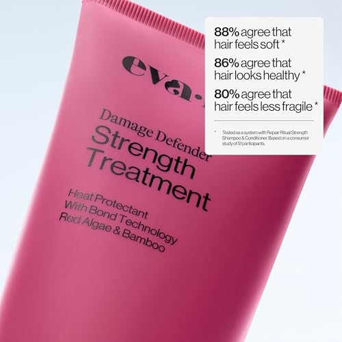 Eva NYC Repair Leave-In Hair Treatment - For Dry, Damaged + Brittle Hair - Reduce Breakage with Bond Technology, Red Algae + Bamboo - 450°F High Heat Protection - Orange Zest + Sage Scent - 5.4 fl oz - style: Damage Defender Strength Treatment