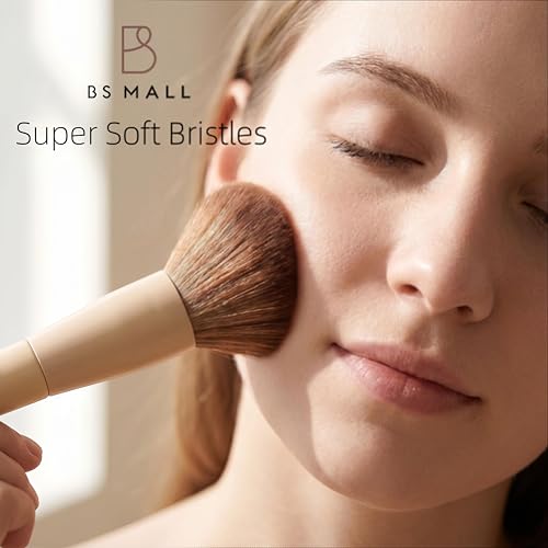 BS-MALL Professional Makeup Brush Set with Travel Case, Soft Synthetic Face & Eye Brushes for Foundation, Concealer, Powder, Blush & Eyeshadow for Beginners, Beauty Enthusiasts & Makeup Artists 18PCS - color: B-Matte
