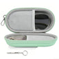 Double Glasses Case,Dual Eyeglasses & Sunglasses Organizer with Clip Zipper Closure for Travel 2 Pairs Storage Box - color: Green