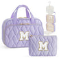 YOOLIFE Travel Toiletry Bag for Women - Hanging Toiletry Bag Makeup Bag, Portable Toiletries Cosmetic Bag, Airplane Travel Essentials Purple - M - color: Purple, style: M