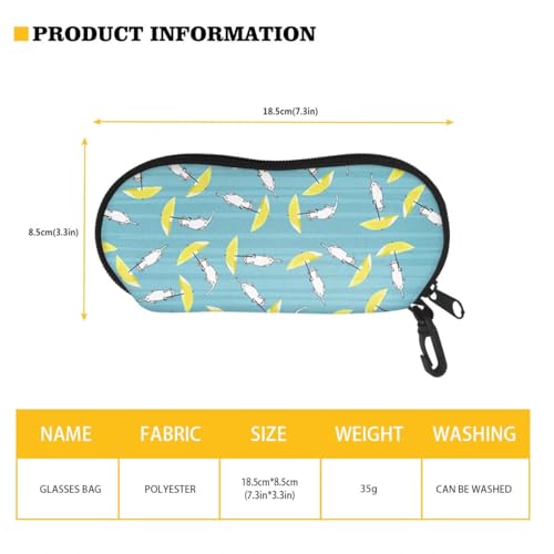 AFPANQZ Glasses Case with Carabiner Hanging Portable Neoprene Zipper Sunglasses Case Soft Lightweight - color: Baseball Pattern Design
