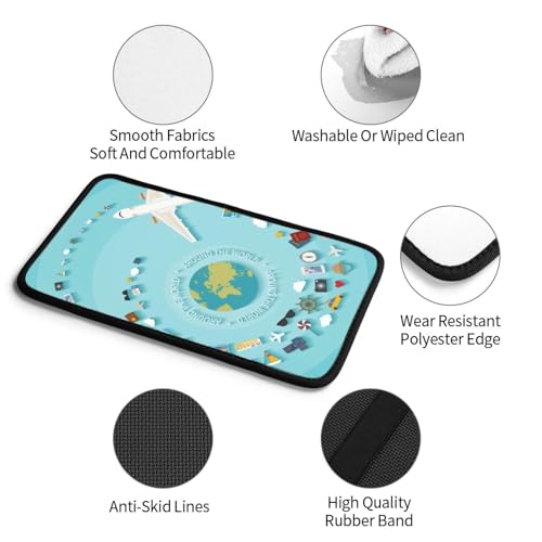 Travelling on Airplane Car Center Console Pad,Auto Armrest Seat Box Cover Pad Universal Car Accessories Interior Protection for Most Vehicle,SUV,Truck