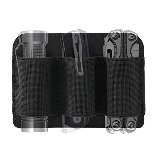 VIPERADE PL6 Tactical Modular EDC Organizer, Elastic Insert Pouch Panel with Hook Backed Accessories Holder, Attachment for Backpack, Tactical Vest, Bag - color: 1pc, M