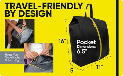 Water Resistant Travel Shoe Bags with Two Inner Pockets - Shoe Carrier Storage Cube Pouch Pack with Zipper & Handle - Portable Shoe Bag for Gym, Traveling, Dance, Track & Field - Grey - style: Grey - 1 Pack