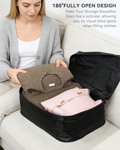 41L Travel Vacuum Bags with Pump, 180° Open,Compression Bags for Travel Luggage, Reusable IP67 Waterproof Vacuum Seal Packing Cubes for Carry On Suitcase and Backpack (2PC + Pump) - size: 2PC-PUMP