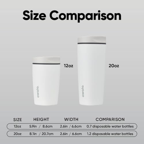 Owala SmoothSip Slider Insulated Stainless Steel Coffee Tumbler, Reusable Iced Coffee Cup, Hot Coffee Travel Mug, BPA Free 20 oz, Sugar High - color: Campfire Nights, size: 20 Ounces
