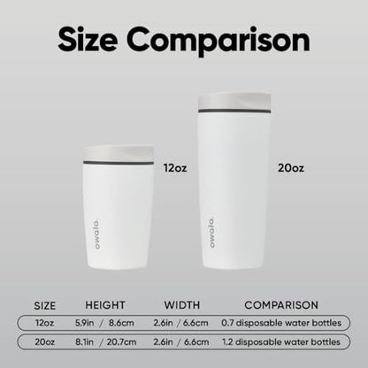 Owala SmoothSip Slider Insulated Stainless Steel Coffee Tumbler, Reusable Iced Coffee Cup, Hot Coffee Travel Mug, BPA Free 20 oz, Sugar High - color: Campfire Nights, size: 20 Ounces