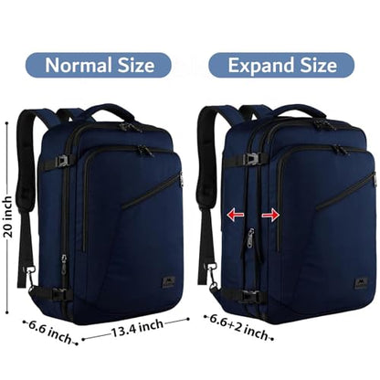 MATEIN Extra Large Mens Travel Backpack Carry on, Expandable Traveling Backpack for Men Airline Approved, Water Resistant Business Casual Daypack, Traveler Gift, Blue - color: Blue, size: XX-Large