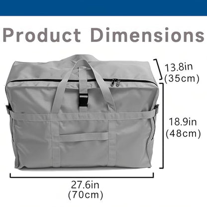 Arxus Large Duffel Bag, Waterproof Carry on Weekend Overnight Storage Bag over Luggage for Airline, Travel, Camping, Moving - color: 120L-Grey
