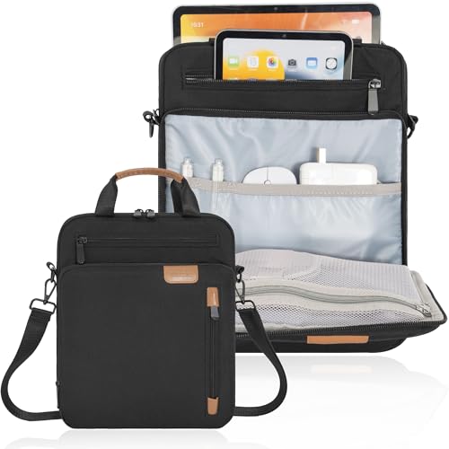 12.9 Inch Tablet Sleeve Bag, Padded Carrying Case for 13" iPad Air M4 M3 M2 2026-2024, iPad Pro M5 M4 M2 M1, Samsung Galaxy Tab S9 FE+/S9+/S8+/S7 FE/S7+ 12.4" 2022/2023, Surface Laptop Go 12.4" - color: Black, size: 12.9 Inch