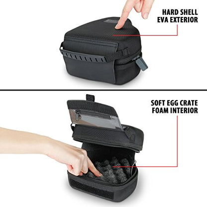 USA Gear Hard Shell Camera Case for DSLR & Mirrorless Cameras, Compatible with Canon, Nikon, Sony & Fujifilm - Fits EOS R100, Rebel T7 / 2000D, Nikon Z30, Sony A7III / A7 IV, Fujifilm X-T5 / X-T50 - color: Hard Case - Black