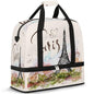 Paris Eiffel Tower Foldable Travel Duffel Bag, Expandable Sports Gym Bag with Shoes Compartment Weekender Overnight Totes Bags for Women Men - color: Paris Eiffel Tower
