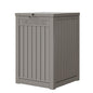 LHBGO Package Delivery Box for Outside, 48 Gallon Storage with Lockable Secure Design, Large Resin Outdoor Package Drop Cabinet - color: Grey