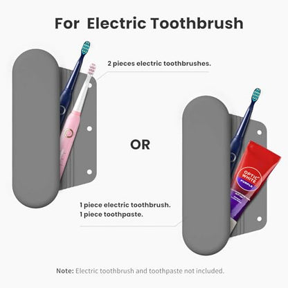 Silicone Electric Toothbrush Travel Case, Manual Toothbrush Travel Cover for Men and Women,Toothbrush Holder for Travel,Gym and More, Fits Most Manual and Electric Toothbrushes - Gray - color: Gray