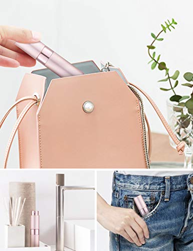 LISAPACK 8ML Atomizer Perfume Spray Bottle for Travel, Empty Refillable Cologne Dispenser, Portable Sprayer (Pink) - color: Pink