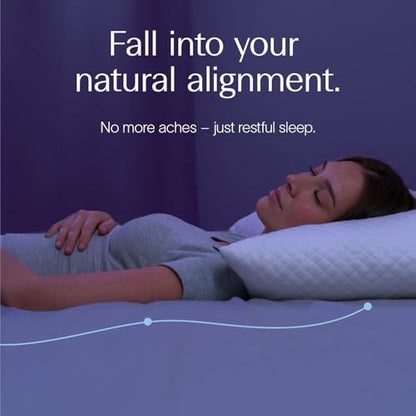 DreamyBlue Signature Pillow w/Adjustable Loft • Shredded Memory Foam Fill • Neutral Alignment for Side, Back, and Stomach Sleepers • Washable Bamboo Rayon Cover • CertiPUR-US Certified Foam (Queen) - size: Queen (Pack of 1)